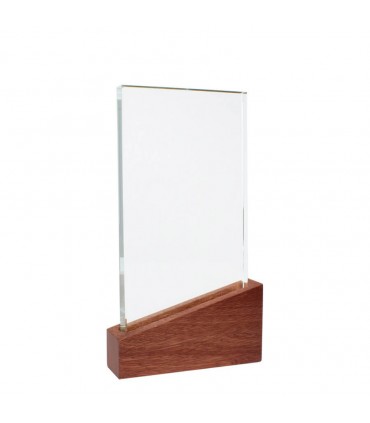 Trofeo Galvano de Madera y Cristal «Lido»