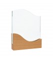 Trofeo Galvano de Madera y Cristal «Wave»