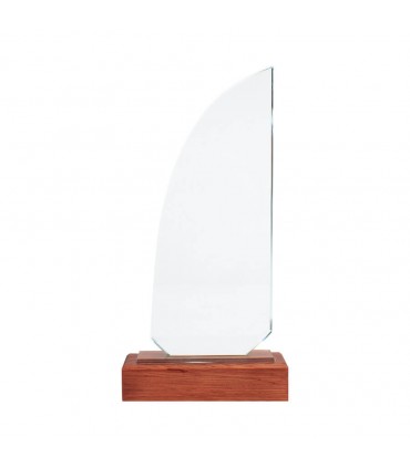 Trofeo Galvano de Madera y Cristal «Sail»