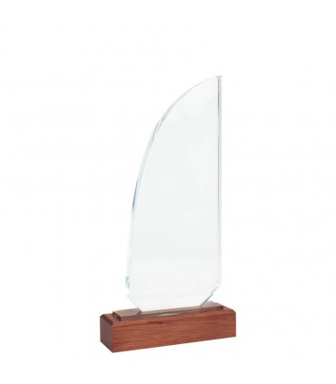 Trofeo Galvano de Madera y Cristal «Sail»